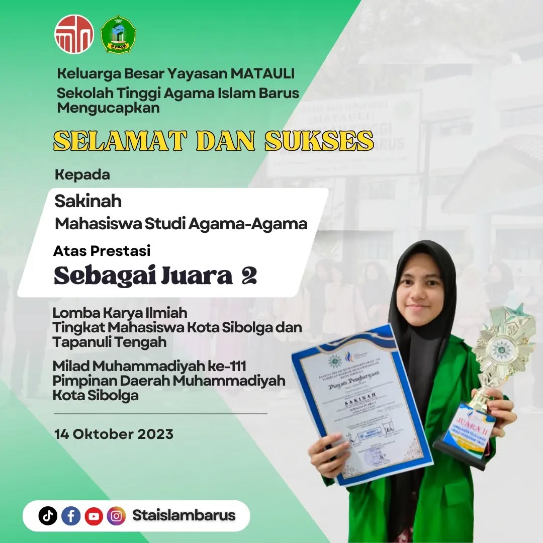 Selamat dan Sukses Kepada Sakinah
