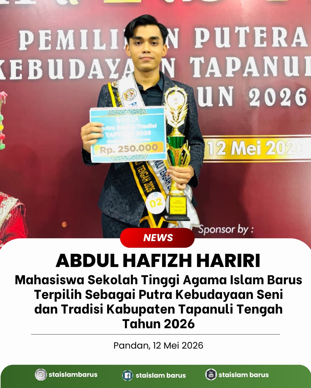 Selamat dan Sukses Kepada Mahasiswa kami ABDUL HAFIZH HARIRI