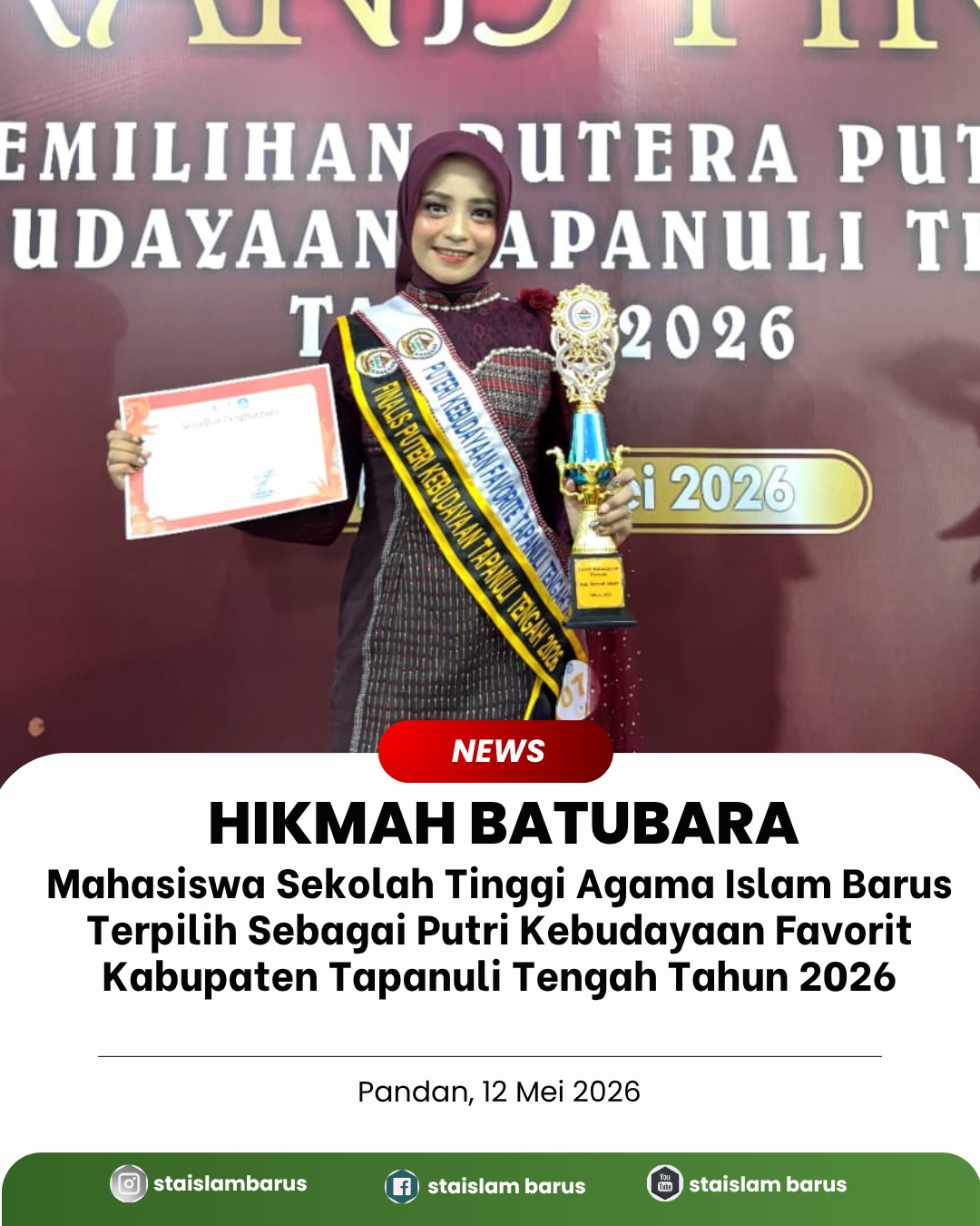 Selamat dan Sukses Kepada Mahasiswa kami HIKMAH BATUBARA